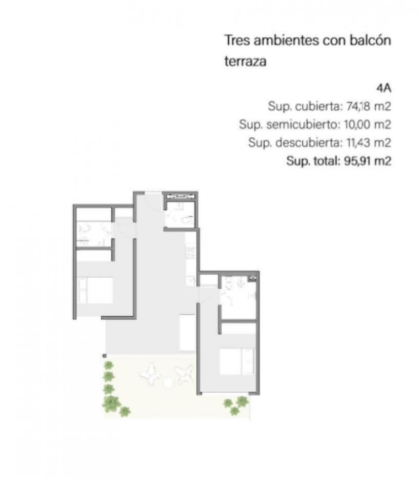 Venta en Construccion Departamento Monoambiente con Balcon Terraza Villa Crespo