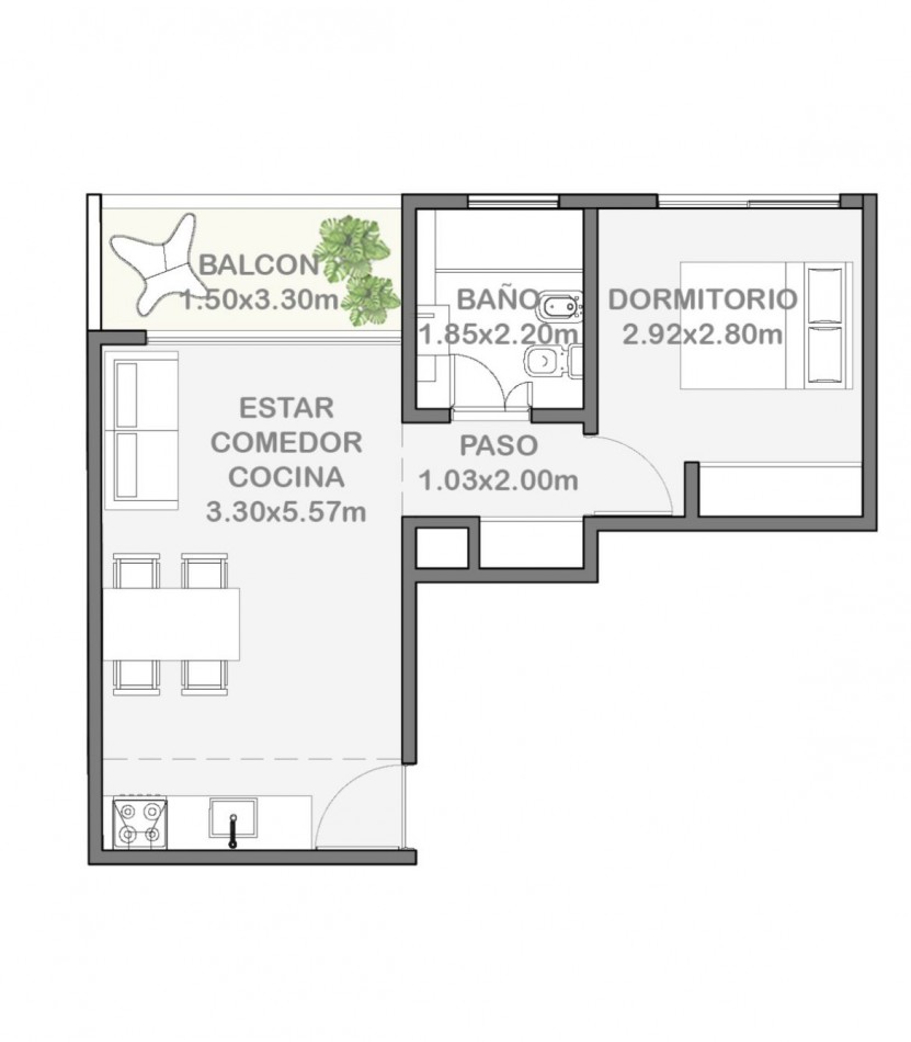 VENTA departamento dos ambientes en Colegiales Entrega DIC 2025