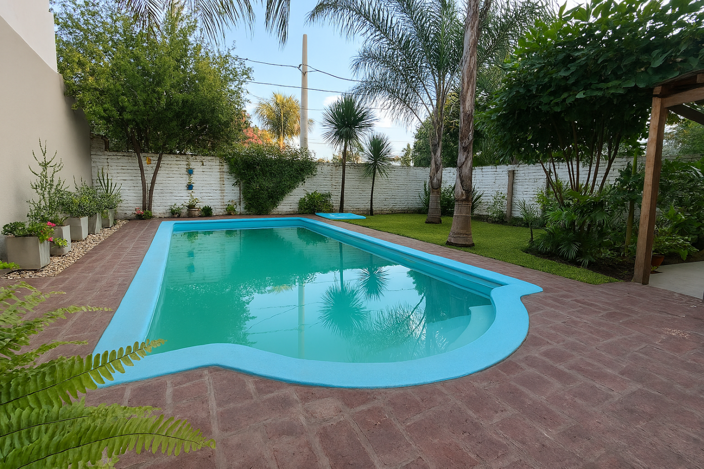 Apto Credito Casa Tres Dorm., Jardin, Quincho y Pileta en Ballester