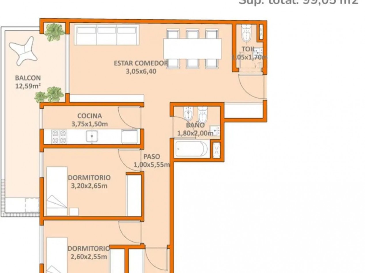 Departamento en Venta 3 ambientes, 146m² totales, Frente - Blanco Encalada 5600, Villa Urquiza