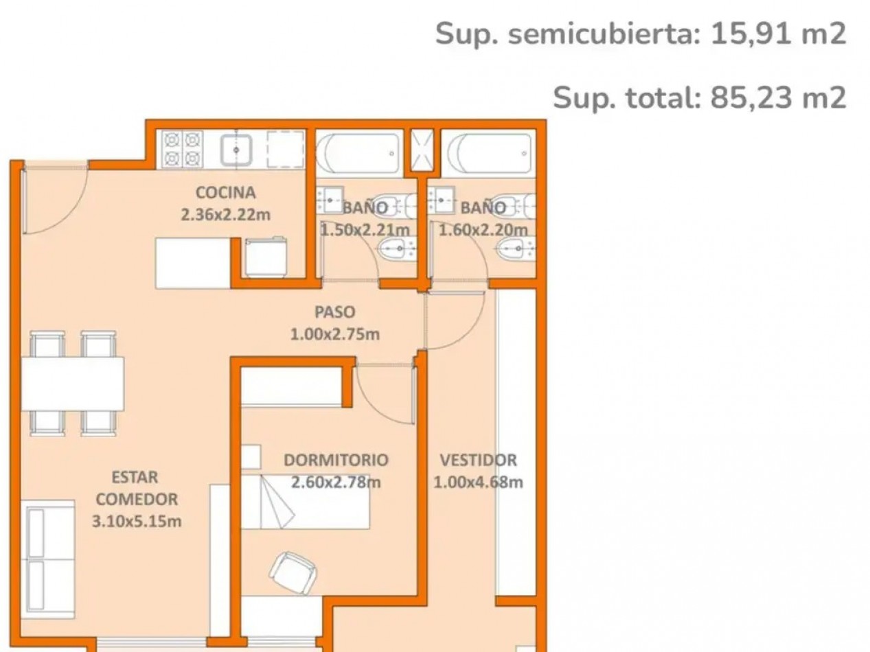 Departamento en Venta 3 ambientes, 146m² totales, Frente - Blanco Encalada 5600, Villa Urquiza