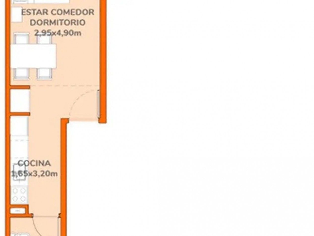 Departamento en Venta 2 ambientes, 32m² Cubierta - Julian Alvarez 1800, Palermo