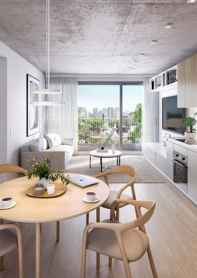 Departamento 3 ambientes en construccion con balcon en Colegiales - Jorge Newbery y Zapata | 79,4 m², piso 2, 12 cuotas