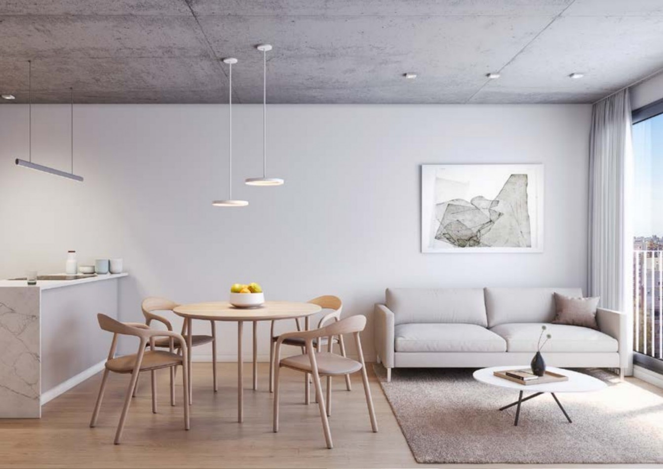 Departamento 3 ambientes en construccion con balcon en Colegiales - Jorge Newbery y Zapata | 79,4 m², piso 7, 12 cuotas