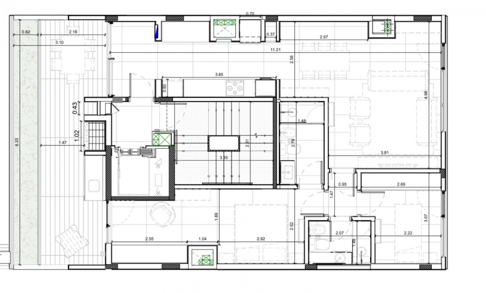 Departamento 3 ambientes a estrenar con terraza propia en Palermo Hollywood - Nicaragua al 6000 | 110 m², piso 9