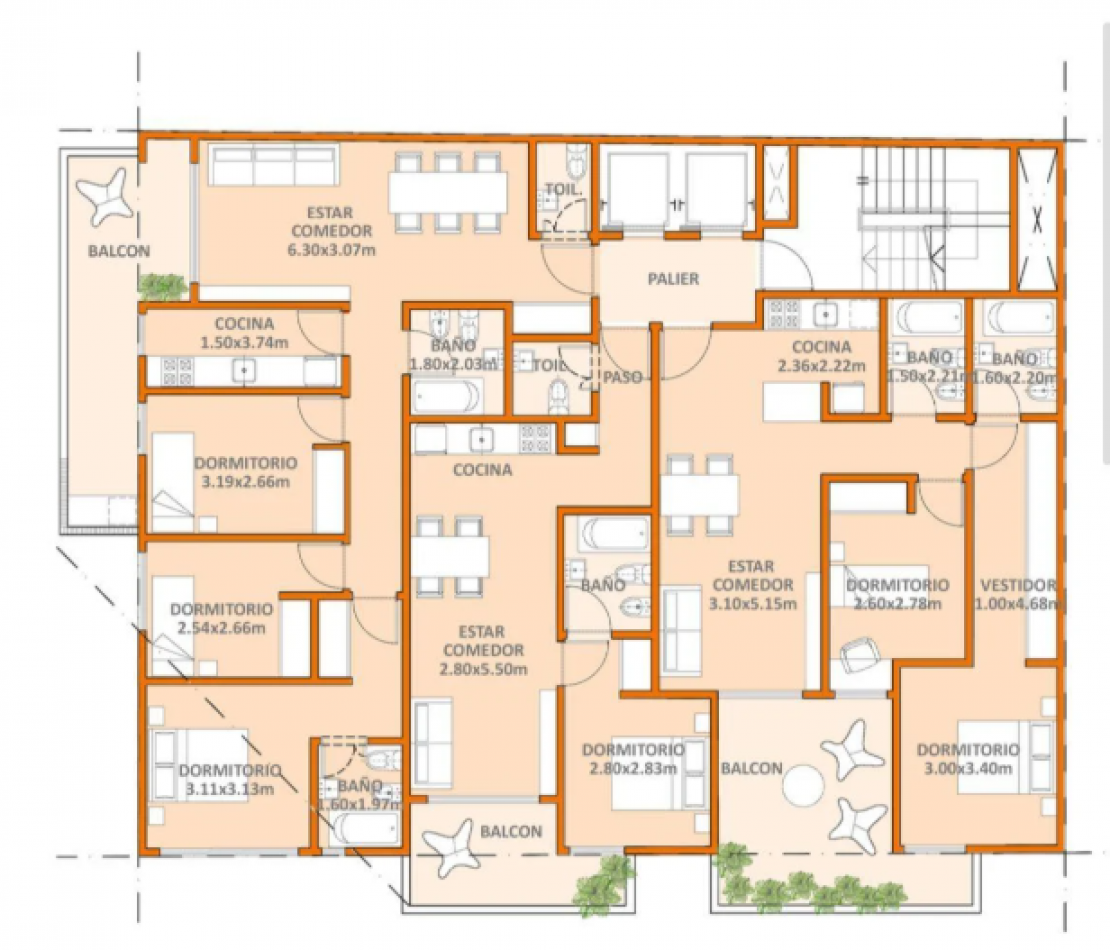 Departamento 3 ambientes en pozo con balcon en Villa Urquiza - Blanco Encalada y Ceretti | 85,23 m², piso 5, 24 cuotas