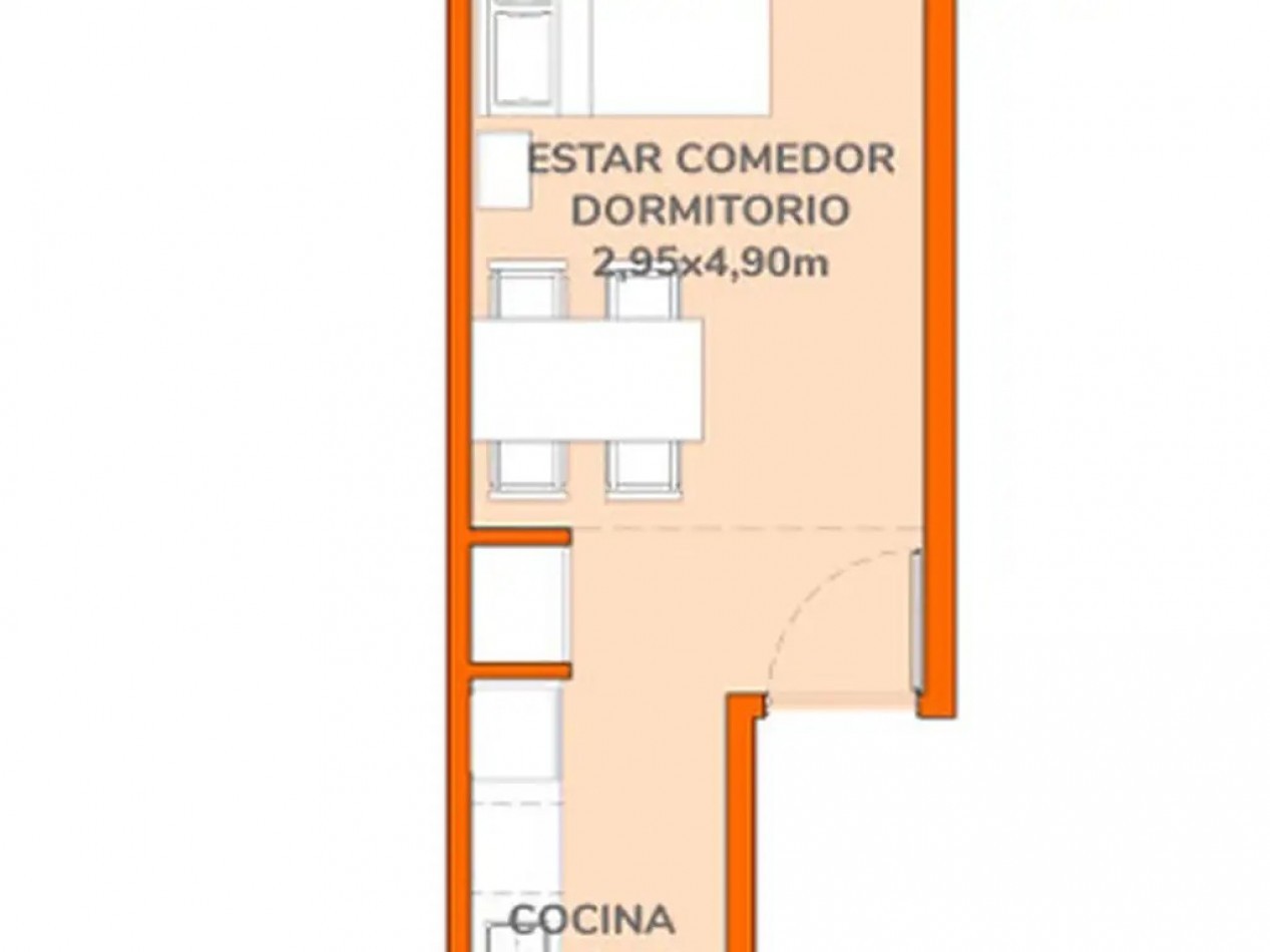 Monoambiente en venta en Palermo Soho en construccion entrega 2027
