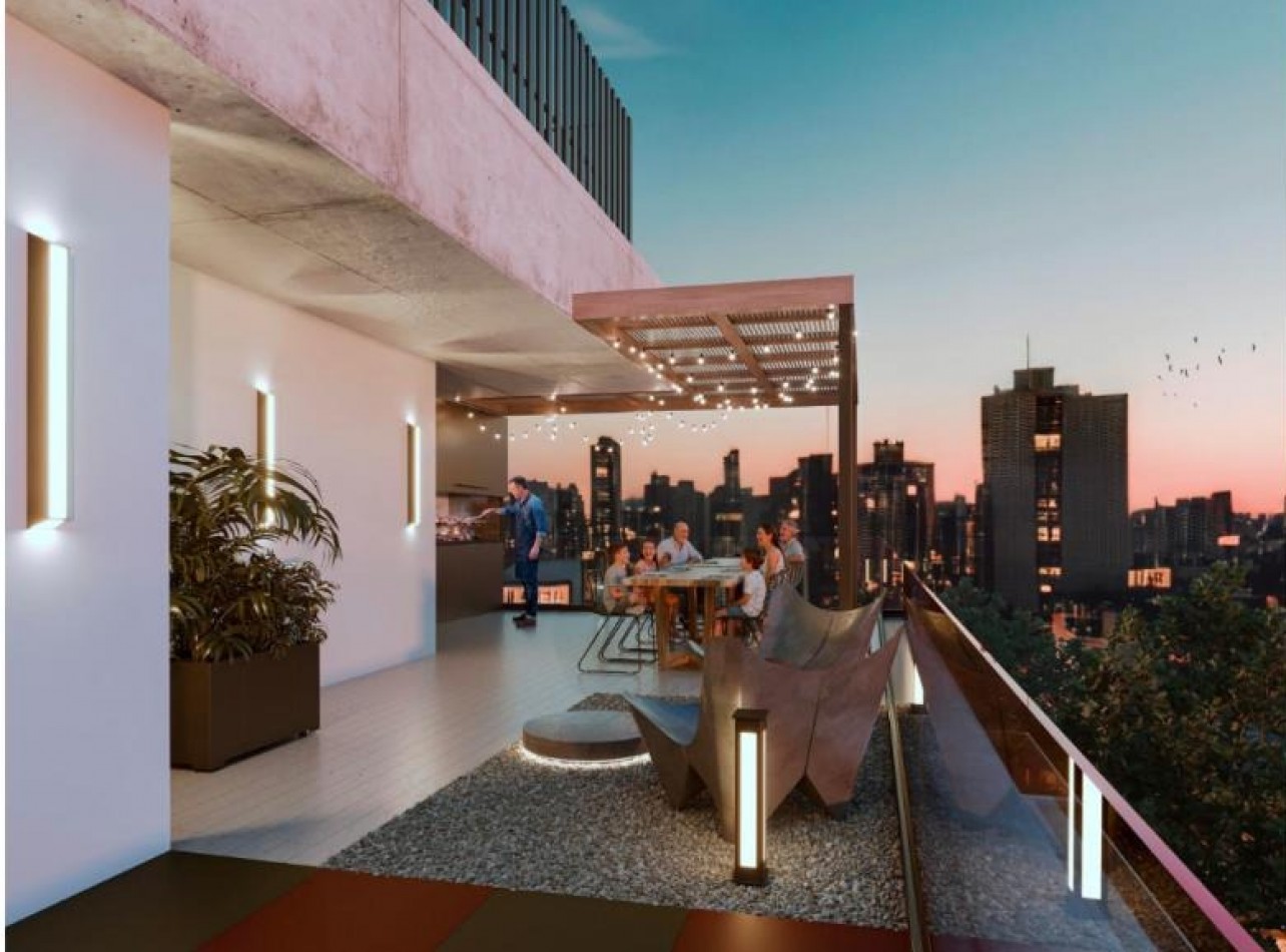 Departamento dos ambientes con terraza en venta en Belgrano en pozo