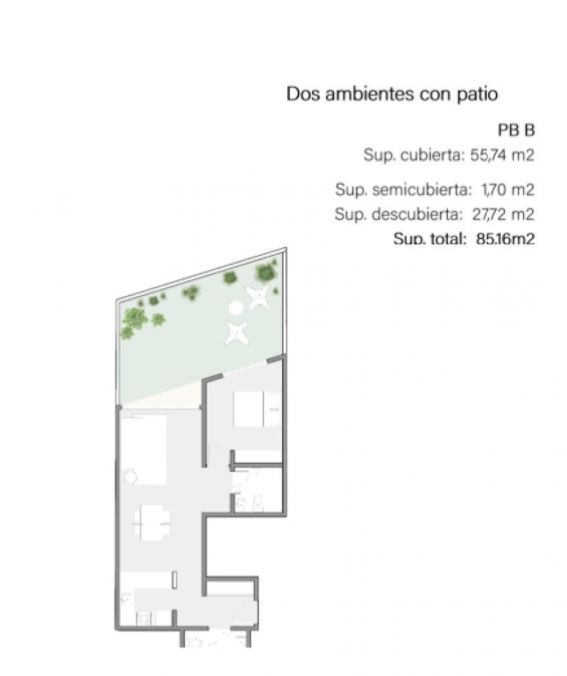 ¡ULTIMO DISPONIBLE! 2 AMBIENTES CON JARDIN PROPIO EN VILLA CRESPO