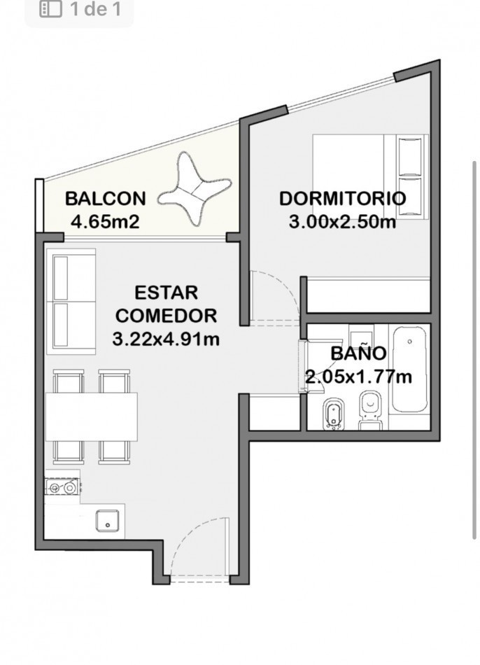 2 AMBIENTES CON BALCON TERRAZA EN VILLA CRESPO - ENTREGA INMEDIATA!! 