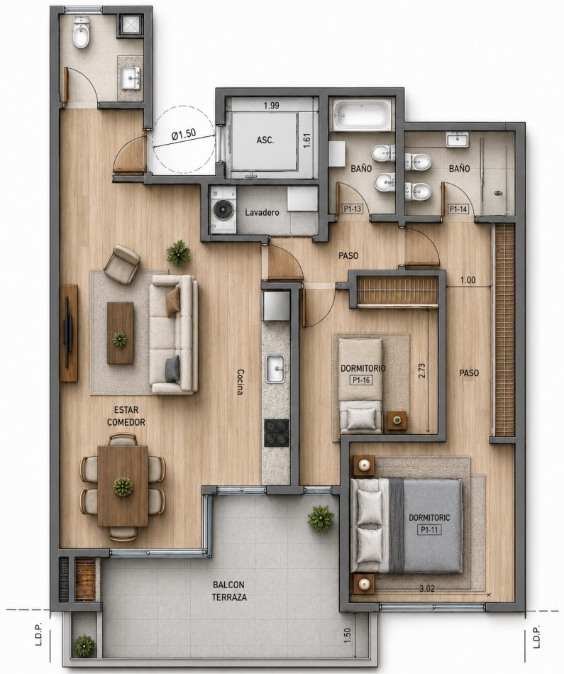 Venta de Pozo Departamento 2 Ambientes con Balcon Terraza - Villa Urquiza