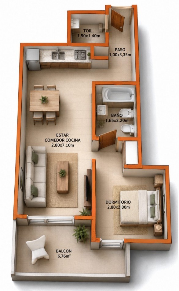 Departamento dos ambientes en venta en Villa Urquiza en pozo entrega 2028