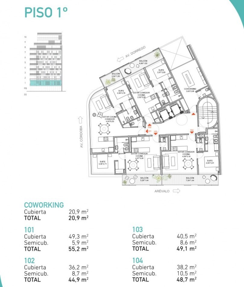 Departamento dos ambientes en venta en Palermo Hollywood a estrenar entrega 2026