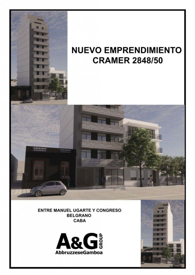 Departamento dos ambientes con balcon en venta en Belgrano en pozo
