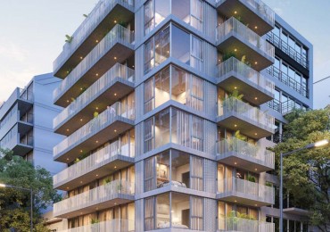 Departamento 2 ambientes en construccion con terraza en Colegiales - Jorge Newbery y Zapata | 65,7 m², piso 8, 12 cuotas