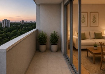 Departamento en venta en Villa Urquiza 2 ambientes en pozo con balcon, piso 6